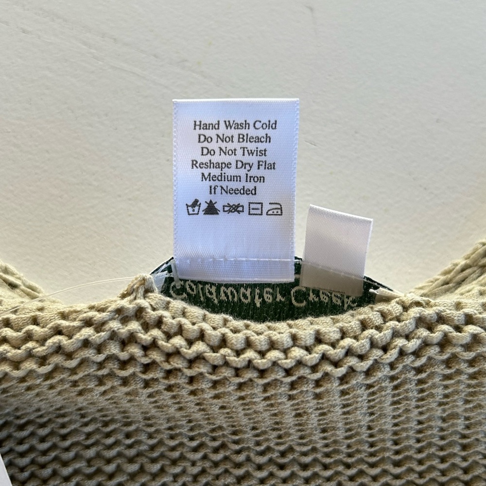 Coldwater Creek Tape Yarn Cardigan Sage Green V-neck Button Up Women’s Large NWT - Picture 6 of 10